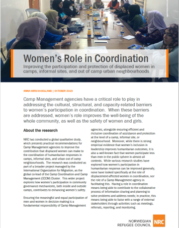 Women in Coordination - summary report