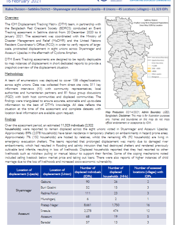 Satkhira Event Tracking Report