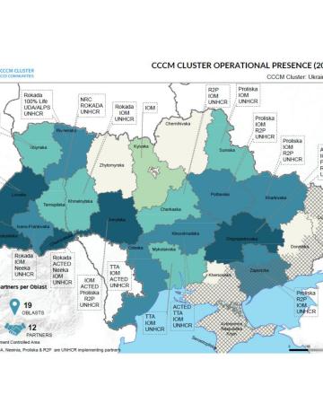 Ukraine: CCCM partners presence in 2023 