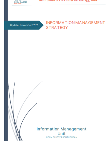 South Sudan: CCCM Cluster IM Strategy 2023/24 Cluster IM Strategy Cover