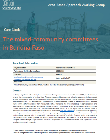 . ABA WG & CE Forum: Case Study Burkina Faso . ABA WG & CE Forum: Case Study Burkina Faso